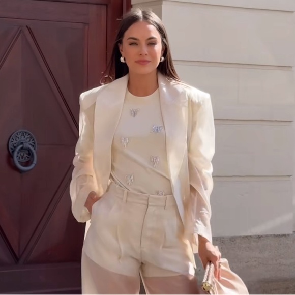 ❗️PRICE FIRM❗️ H&M EDITION OVERSIZED SHEER BLAZER SIZE M - Picture 11 of 16